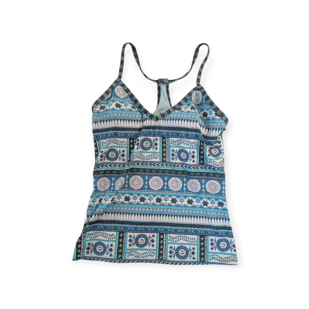 Carve Designs Blue & Teal Patterned Tankini Top